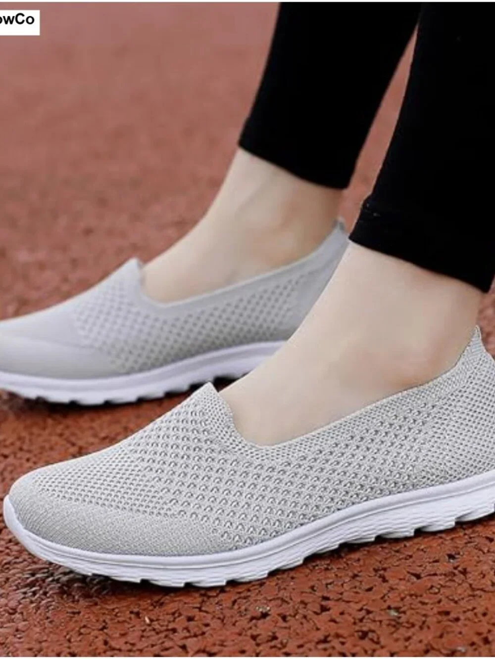 Women's Slip-on Knit Walking Shoes Memory Foam Lightweight Athletic Loafers